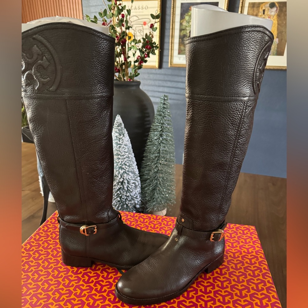 Tory Burch Black Heeled Boots-Authentic